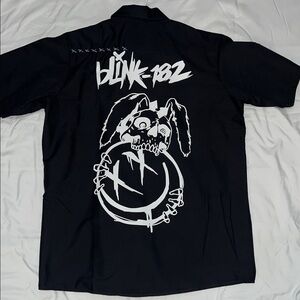 Grey One of a kind custom Blink 182 work shirt  Large